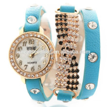 Vollrhinestone-Lederarmbanduhren 2014 Uhr